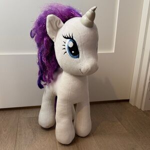 TY My Little Pony White Unicorn Plush with Purple Mane